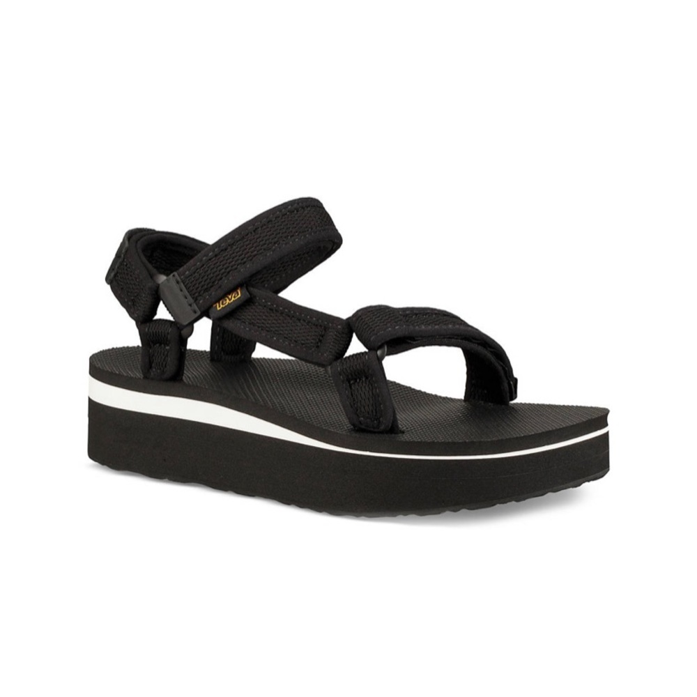 Teva Black Platform Wedge Sandal